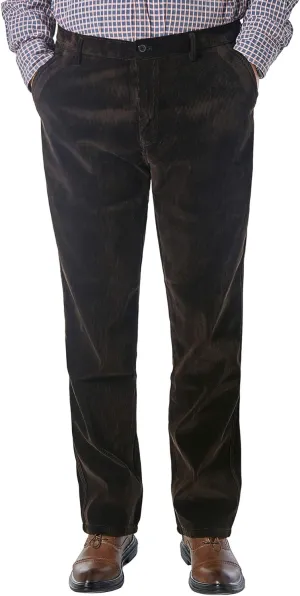Alimens & Gentle Men's Corduroy Pant Straight Fit Flat-Front Casual Chino Pants