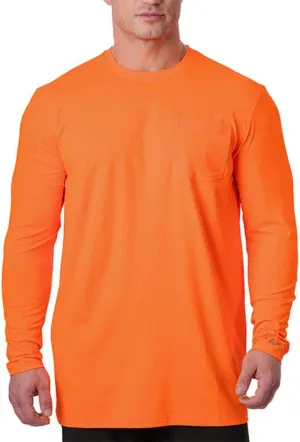 Arctic Cool Mens Crew Neck Instant Cooling Pocket Workwear Moisture Wicking Performance UPF 50  Long Sleeve Shirt