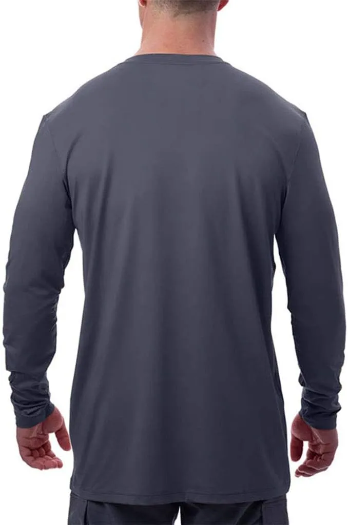 Arctic Cool Mens Crew Neck Instant Cooling Pocket Workwear Moisture Wicking Performance UPF 50  Long Sleeve Shirt