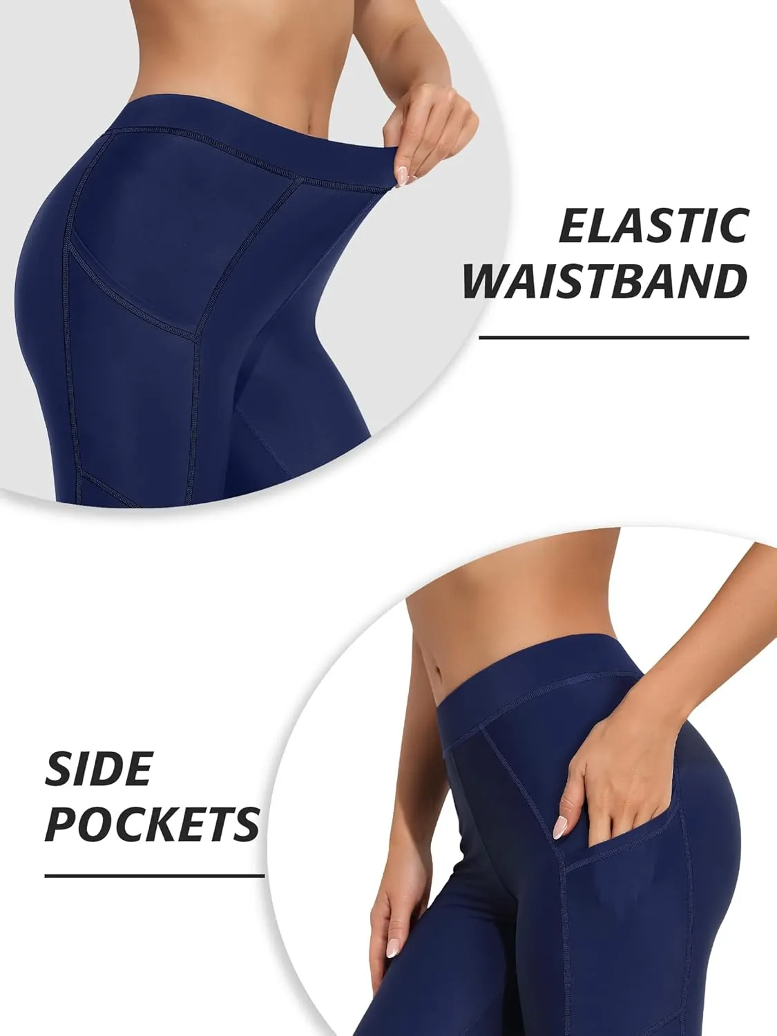 ATTRACO Womens Swim Pants with Pockets Long Swim Leggings High Waisted Swimming Pants