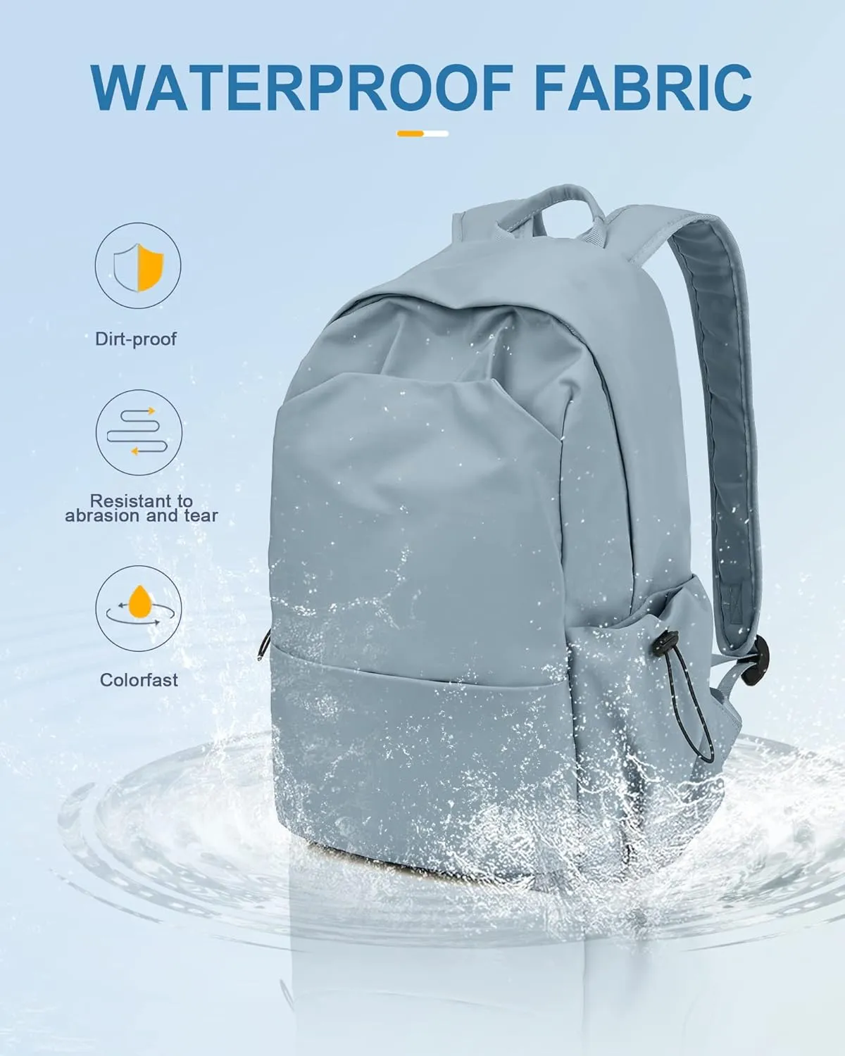 Backpack For Women Men School Aesthetic Lightweight College Backpack for Boys Girls Book Bag Casual Daypack Laptop Gym Backpacks Blue