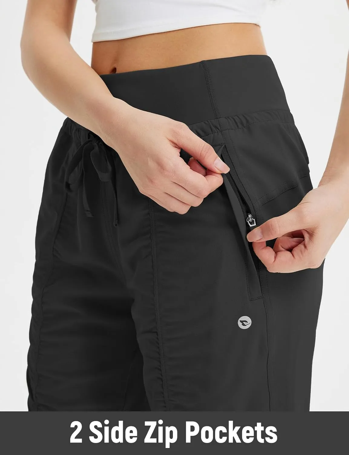 baleaf Women's Joggers with Zip Pockets Hiking Pants Lightweight Quick Dry Water Resistant Track Pants