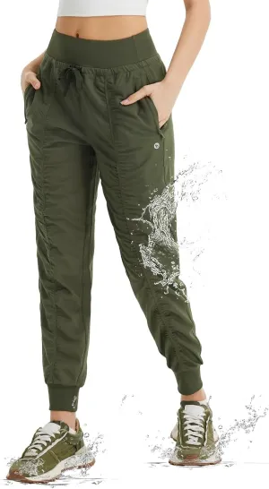 baleaf Women's Joggers with Zip Pockets Hiking Pants Lightweight Quick Dry Water Resistant Track Pants