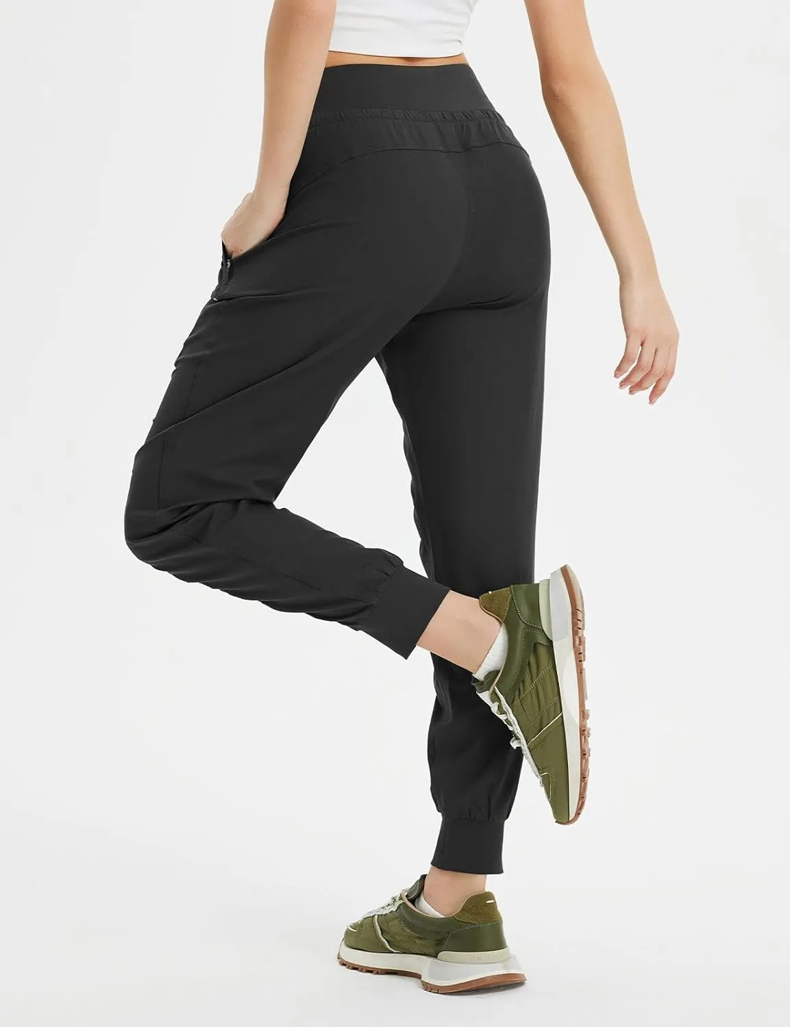 baleaf Women's Joggers with Zip Pockets Hiking Pants Lightweight Quick Dry Water Resistant Track Pants