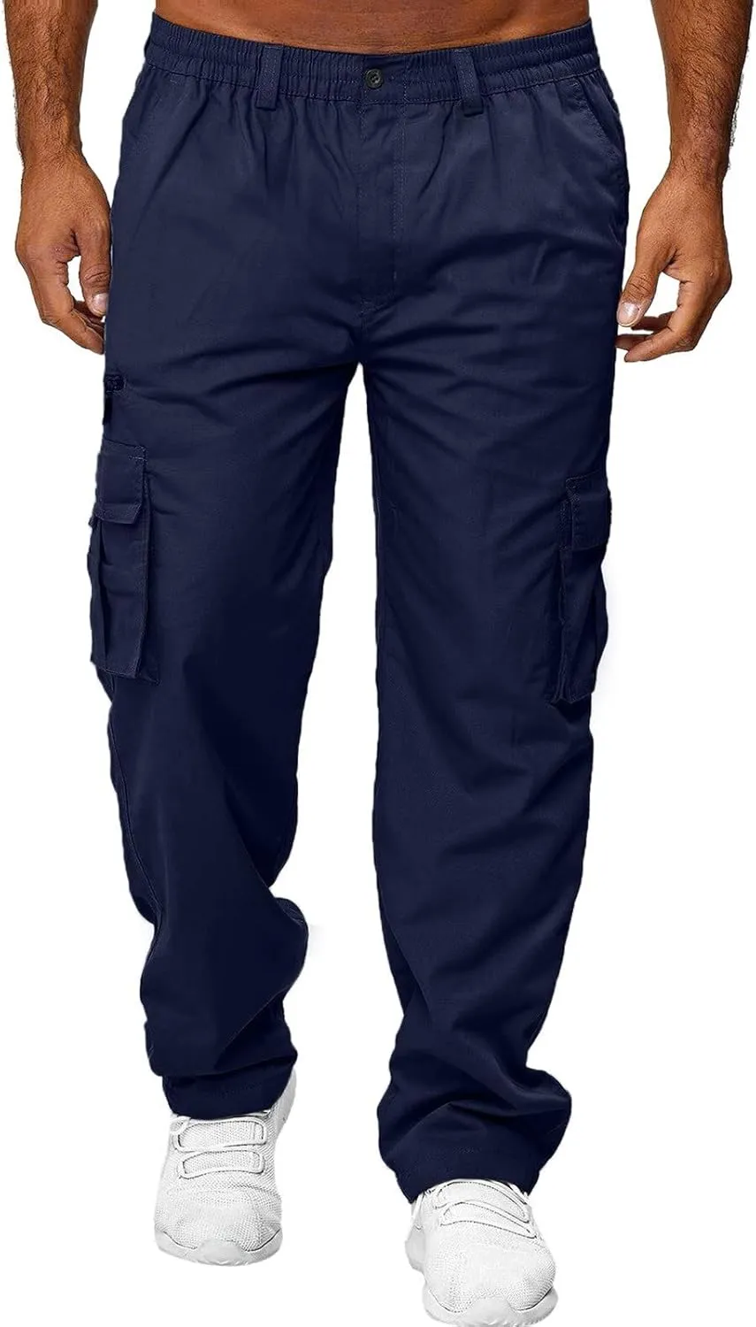 Big and Tall Sweatpants for Men Pant Men Pants Hiking Athletic Mens Cargo Pants Outdoor Hiking Trouser Multi Pockets