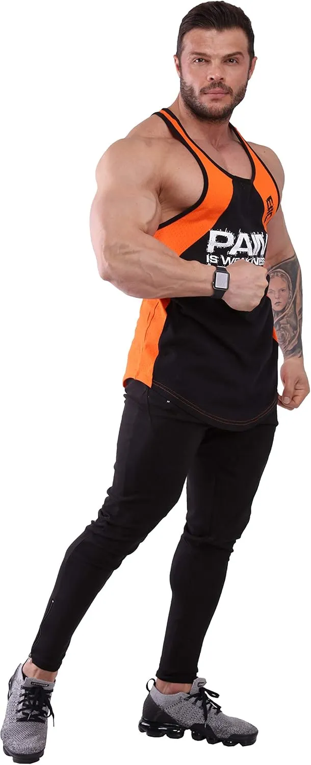 BIG SAM SPORTSWEAR COMPANY Men's Gym Tank Top Bodybuilding, Fitness Workout Y-Back Sleeveless Muscle Cotton T-Shirt