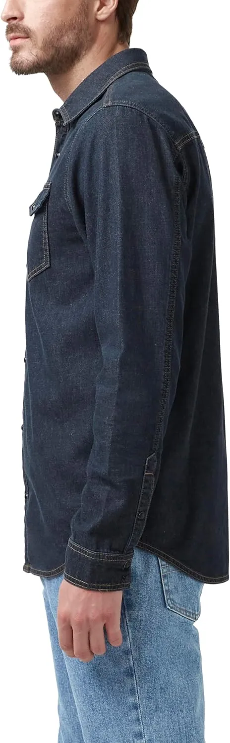 Buffalo David Bitton Men's Stanley Long Sleeve Button Down Denim Shirt