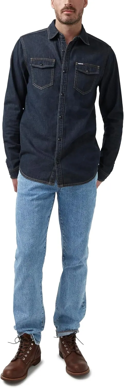 Buffalo David Bitton Men's Stanley Long Sleeve Button Down Denim Shirt