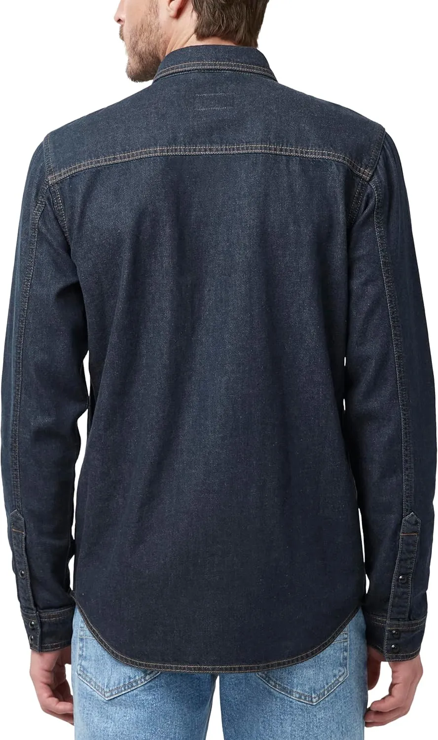 Buffalo David Bitton Men's Stanley Long Sleeve Button Down Denim Shirt