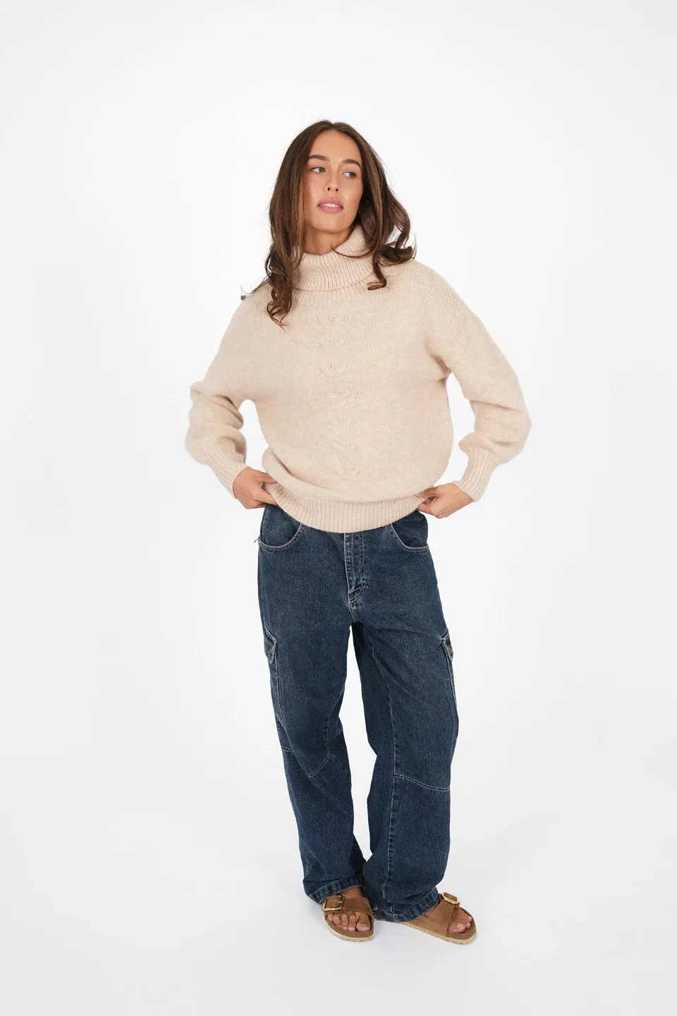 Cable Knit Jumper - Oat