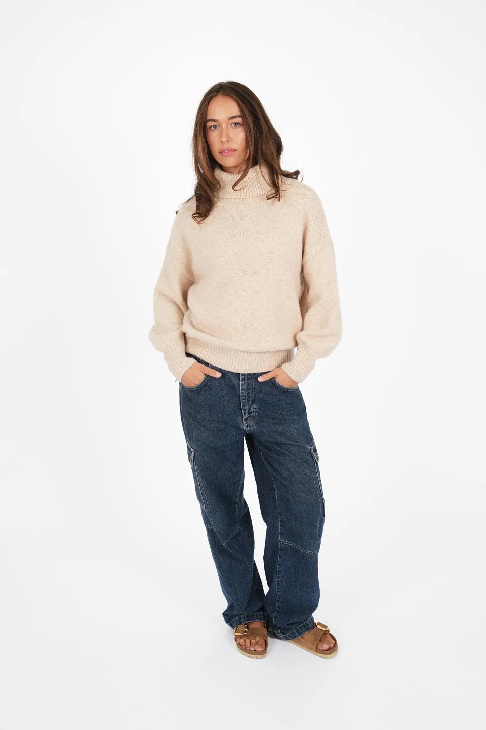 Cable Knit Jumper - Oat