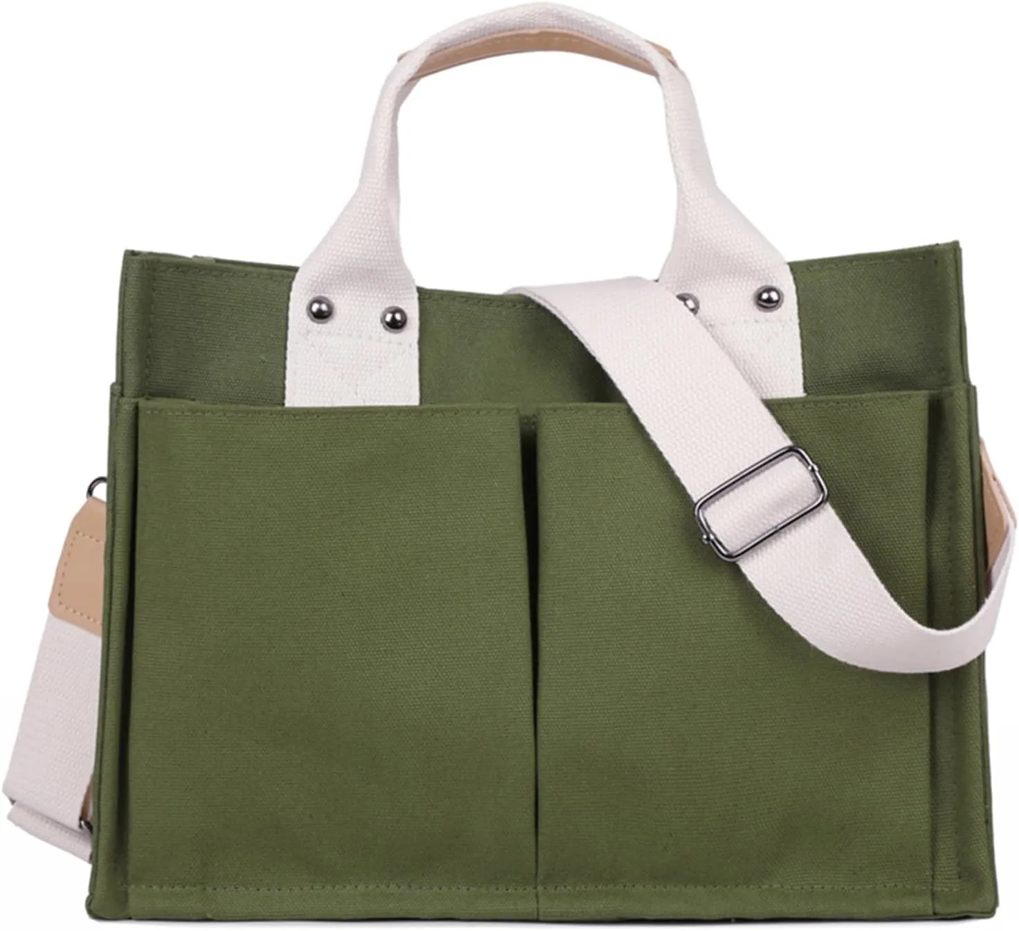 Canvas Tote Bag for Women Large Work Tote Bag with Pocket Crossbody Handbags