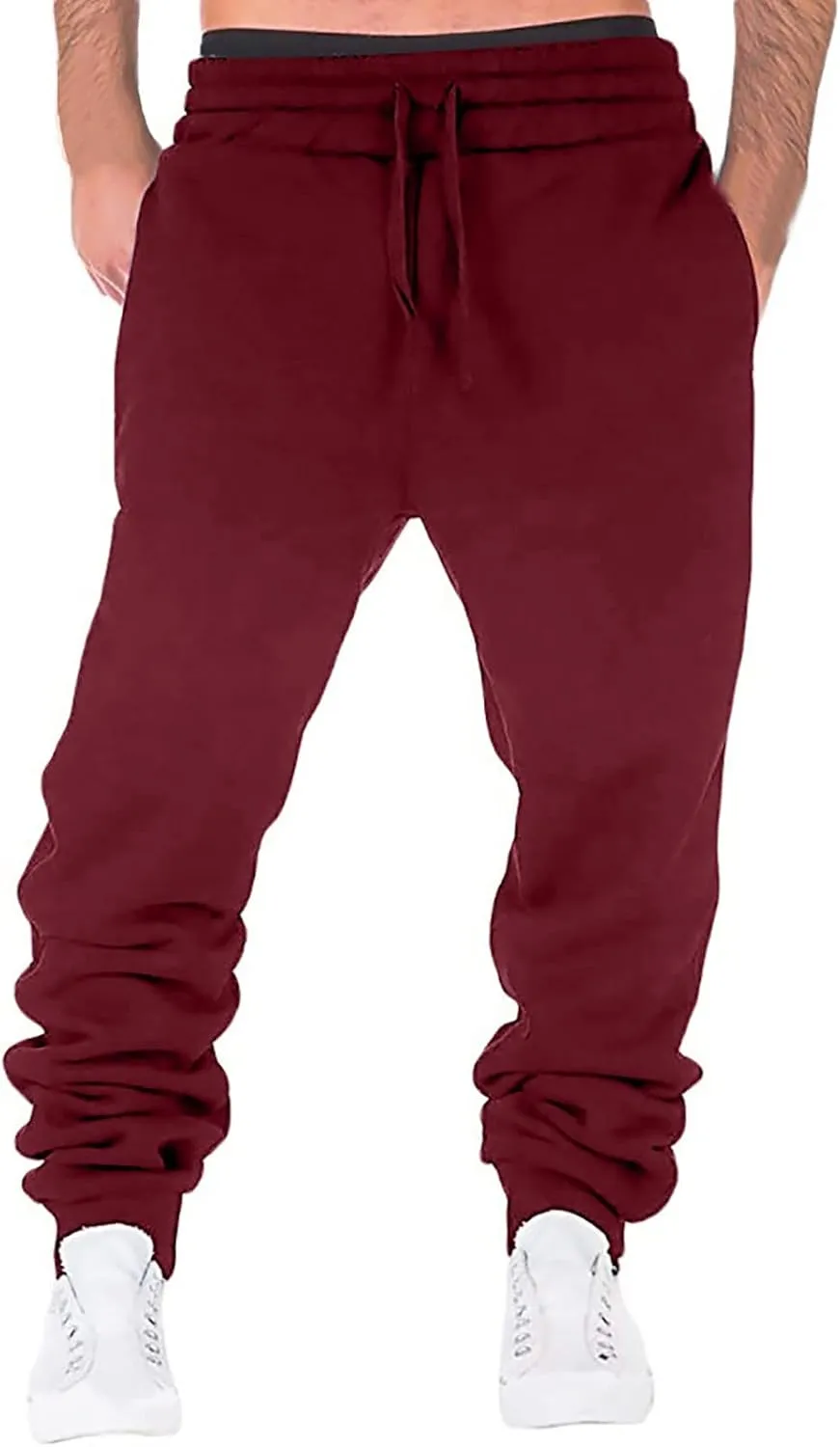 Cargo Pants Men Work Heavy Duty Lightweight Work Pants Elastic Waist Outdoor Apparel Workout Joggers Sweatpants Men