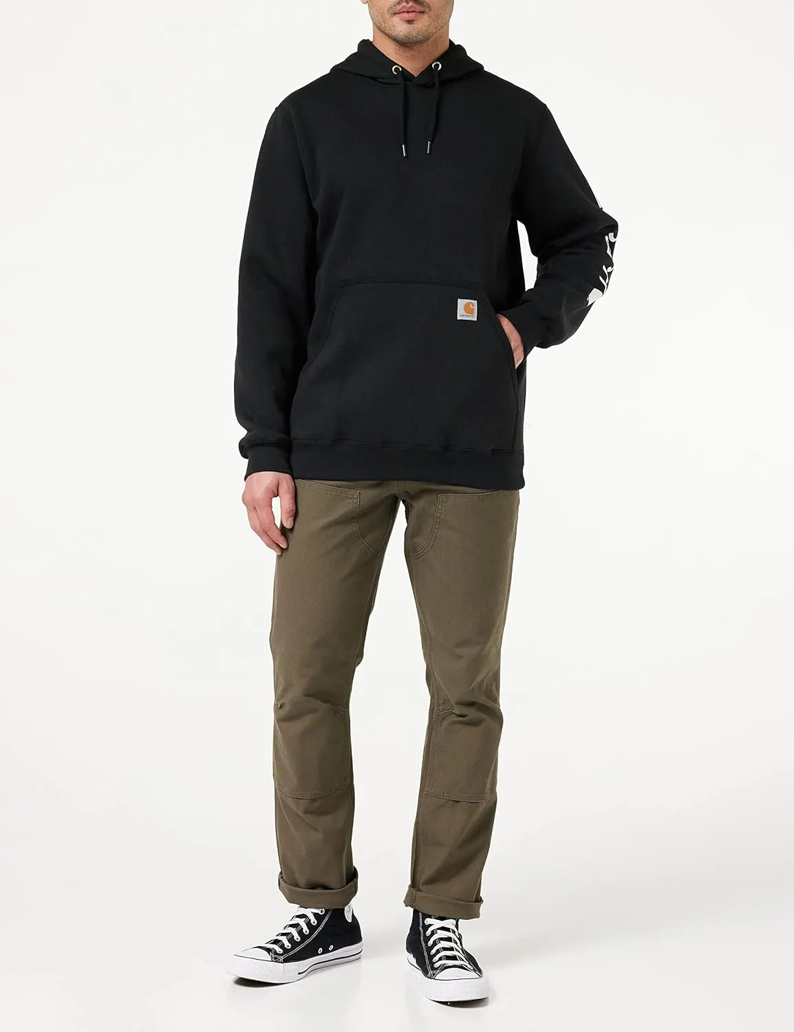 Carhartt Men's K288 Loose Fit Midweight Logo Sleeve Graphic Sweatshirt