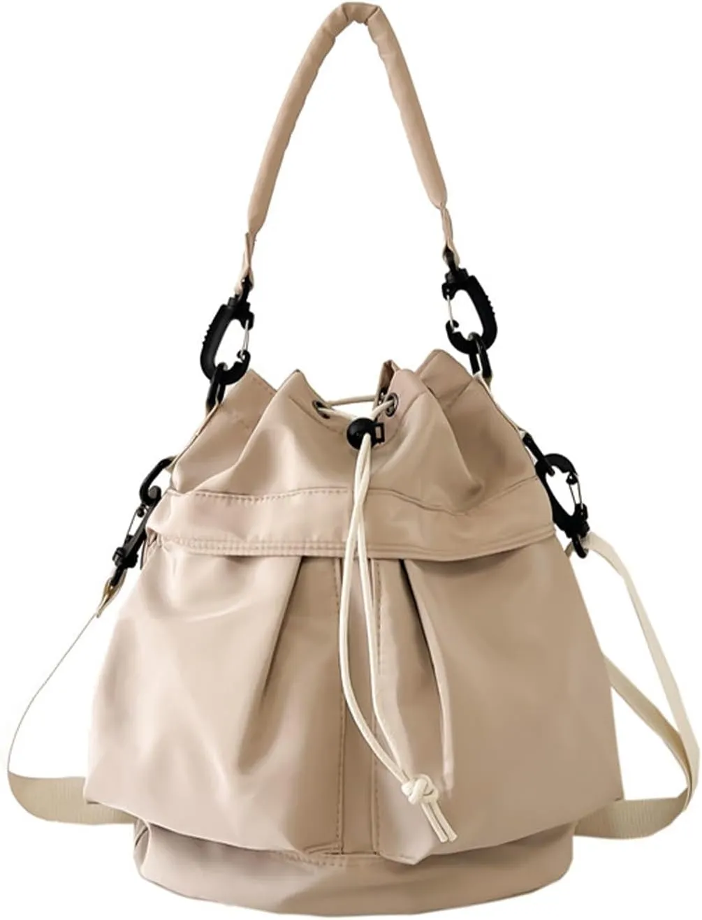 Crossbody Bucket Bags for Women, Canvas Bucket Bag Drawstring Purse Mini Hobo bag Shoulder Handbags
