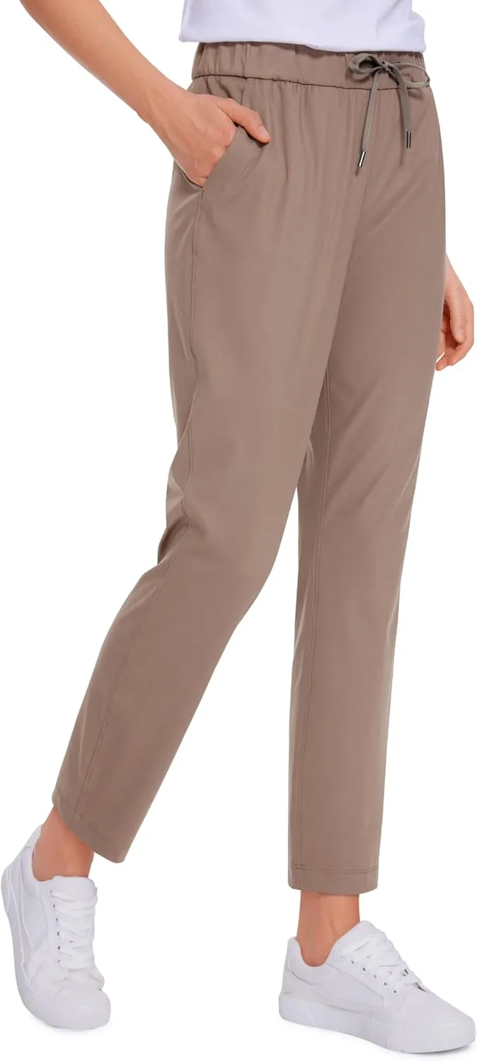 CRZ YOGA Womens 4-Way Stretch 7/8 Ankle Golf Pants Work Sweatpants Dress Yoga Travel Casual Lounge Workout Trousers Pockets