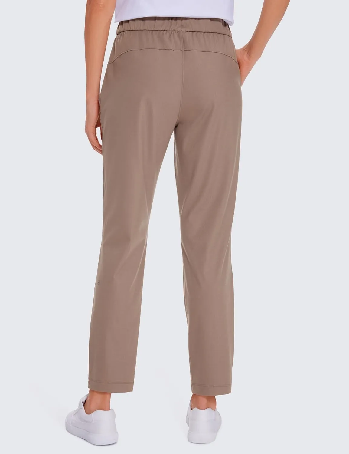 CRZ YOGA Womens 4-Way Stretch 7/8 Ankle Golf Pants Work Sweatpants Dress Yoga Travel Casual Lounge Workout Trousers Pockets