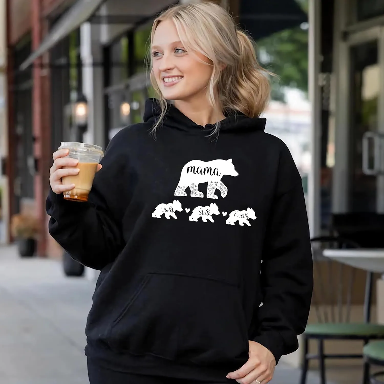 Custom Mama Sweatshirt for Women, Personalized Sweatshirts, Mothers Day Birthday Gifts for Mom From Daughter Son