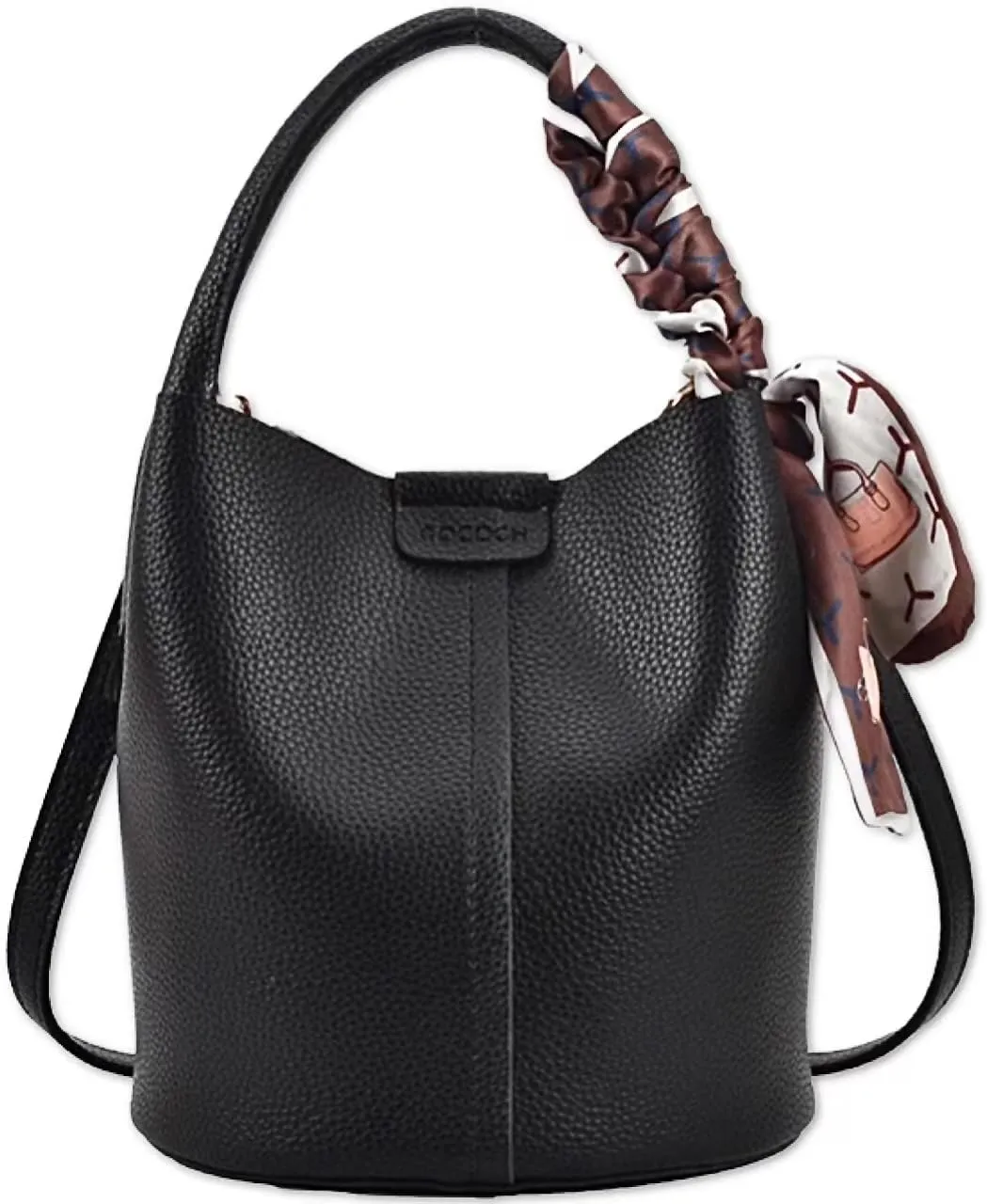 Cute Macaroon Bucket Bag for Women Faux Leather Crossbody Bag Small Purse Handbag Shoulder Bag Silk Ribbon Woven Handle