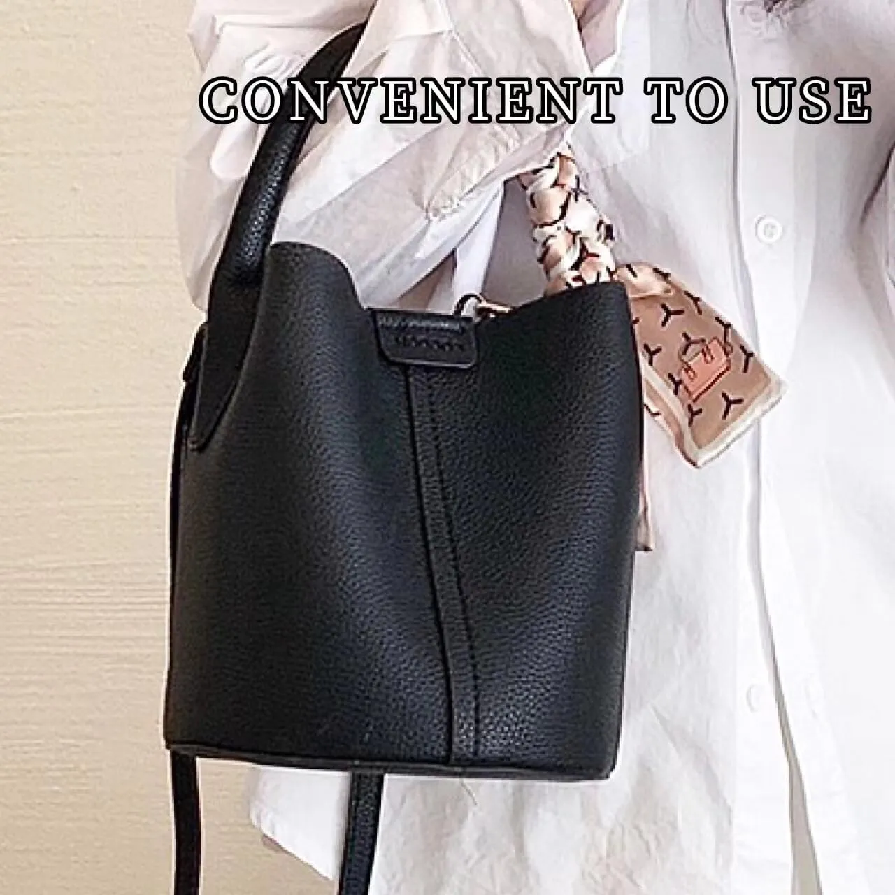 Cute Macaroon Bucket Bag for Women Faux Leather Crossbody Bag Small Purse Handbag Shoulder Bag Silk Ribbon Woven Handle