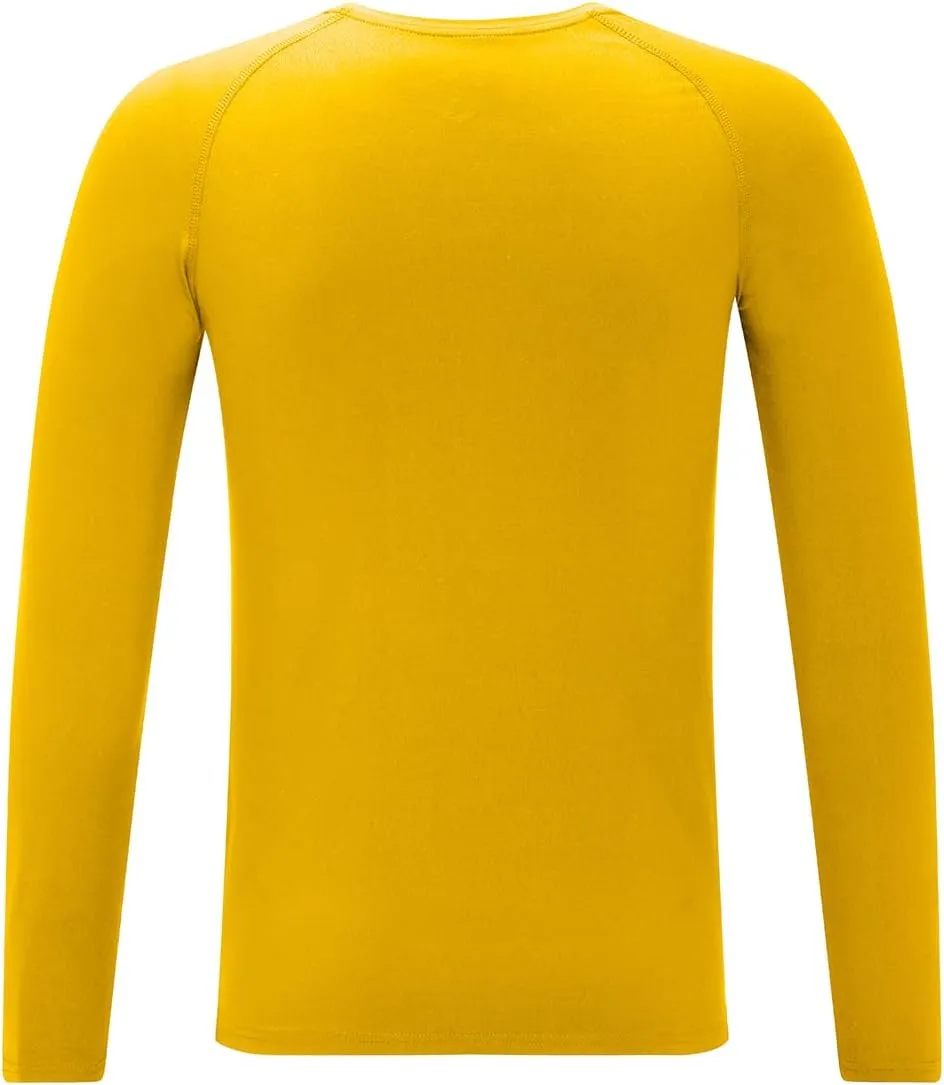 DEVOROPA Youth Boys Compression Shirt Long Sleeve Football Baseball Undershirt Quick Dry Kids Sports Baselayer Crewneck