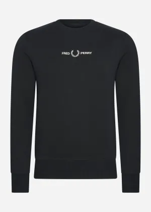 Embroidered sweatshirt - black