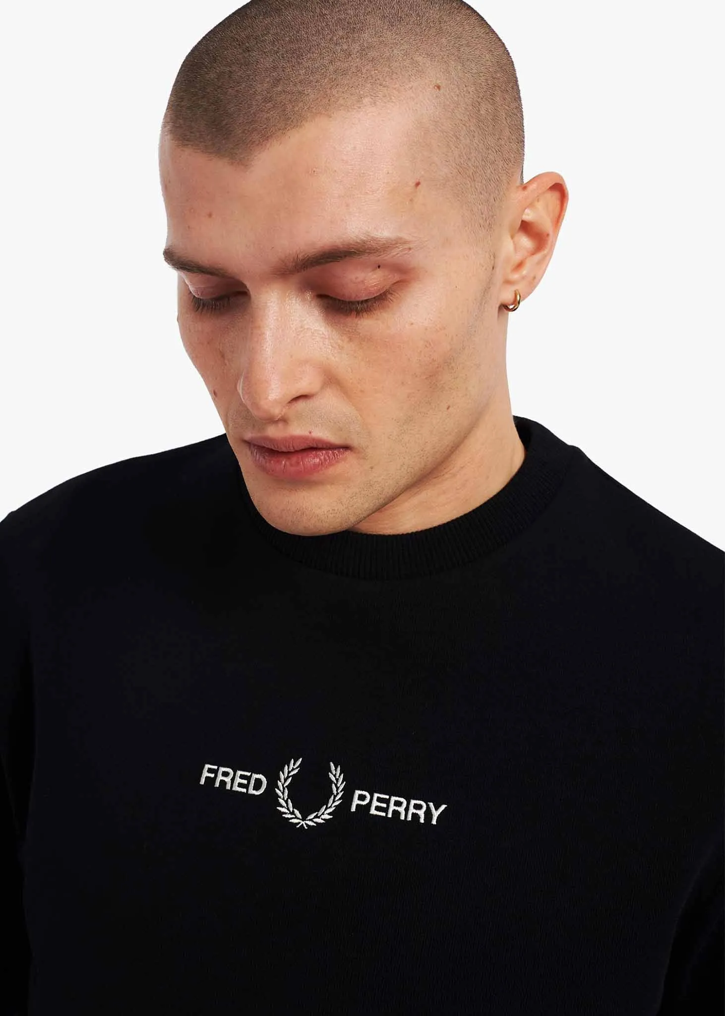 Embroidered sweatshirt - black