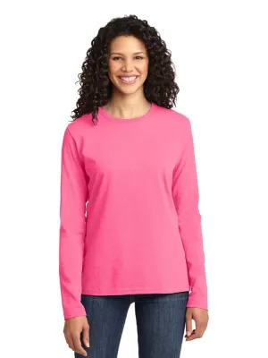 Flexibilitee Women's Crew Neck Long Sleeve Tee | Pink Lemonade