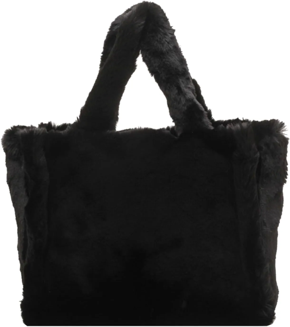 Fluffy Tote Bag for Women Large Fuzzy Tote Handbag Faux Fur Bag Furry Purse