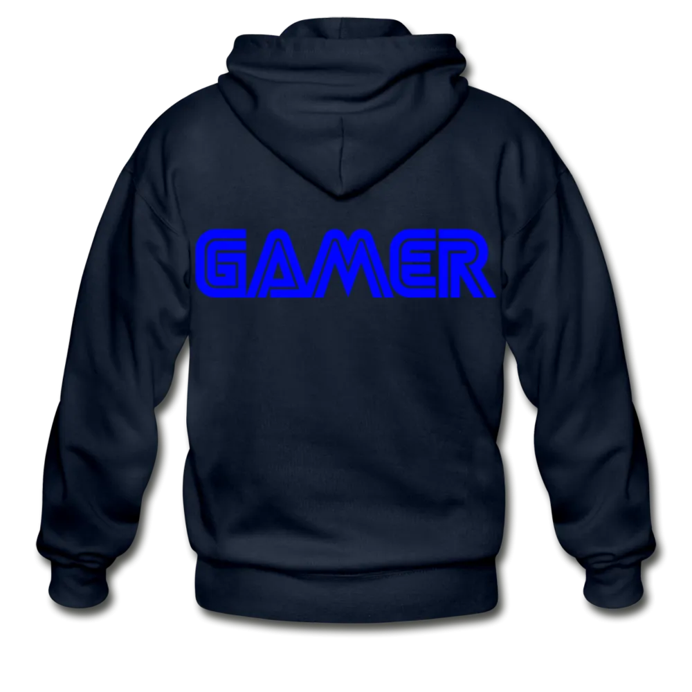 Gamer Word Text Art Gildan Heavy Blend Adult Zip Hoodie