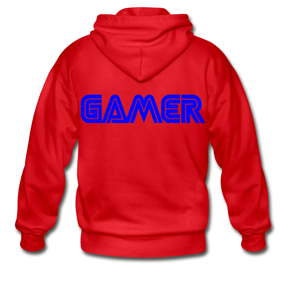Gamer Word Text Art Gildan Heavy Blend Adult Zip Hoodie