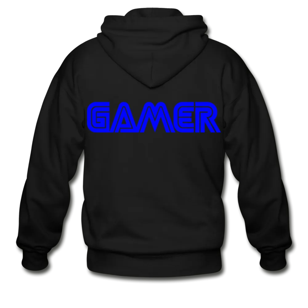 Gamer Word Text Art Gildan Heavy Blend Adult Zip Hoodie