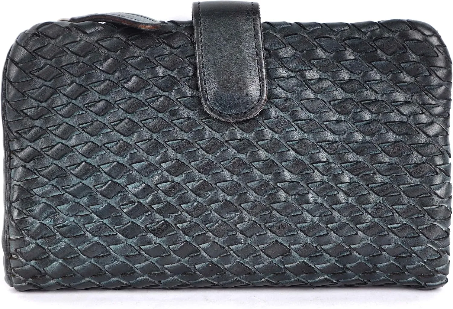 Genuine Leather Wallets for Women, Small Wallet for Ladies Zipper Coin Purse Credit Card Holder with Strap (VL-163-GREY)