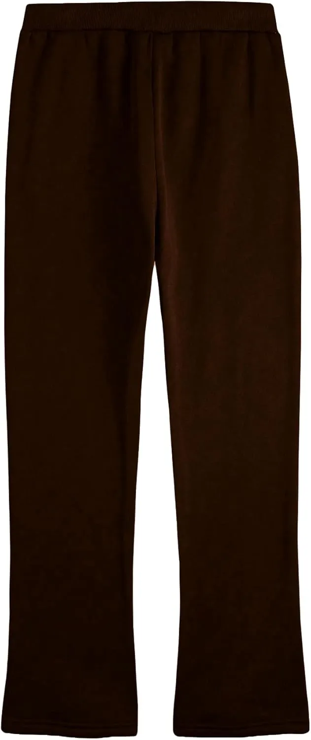 GORGLITTER Men's Letter Graphic Drawstring Waist Pants Stacked Flared Cool Sweatpants with Pockets