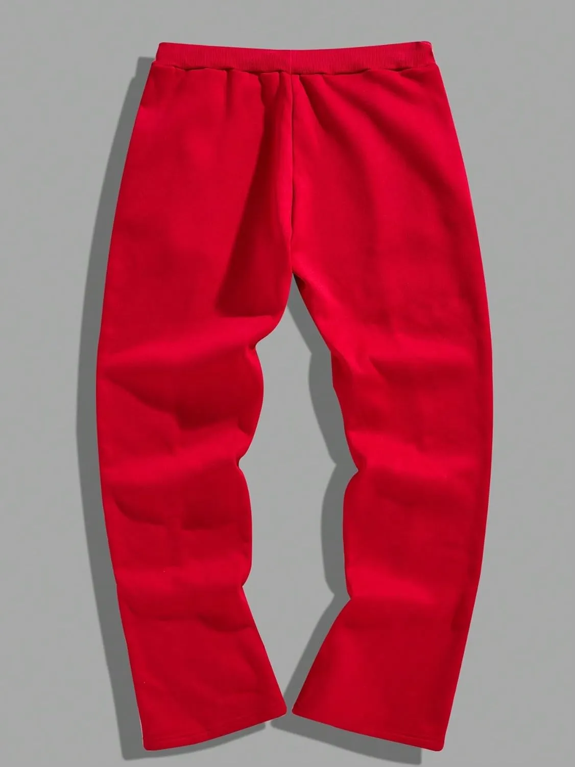 GORGLITTER Men's Letter Graphic Drawstring Waist Pants Stacked Flared Cool Sweatpants with Pockets