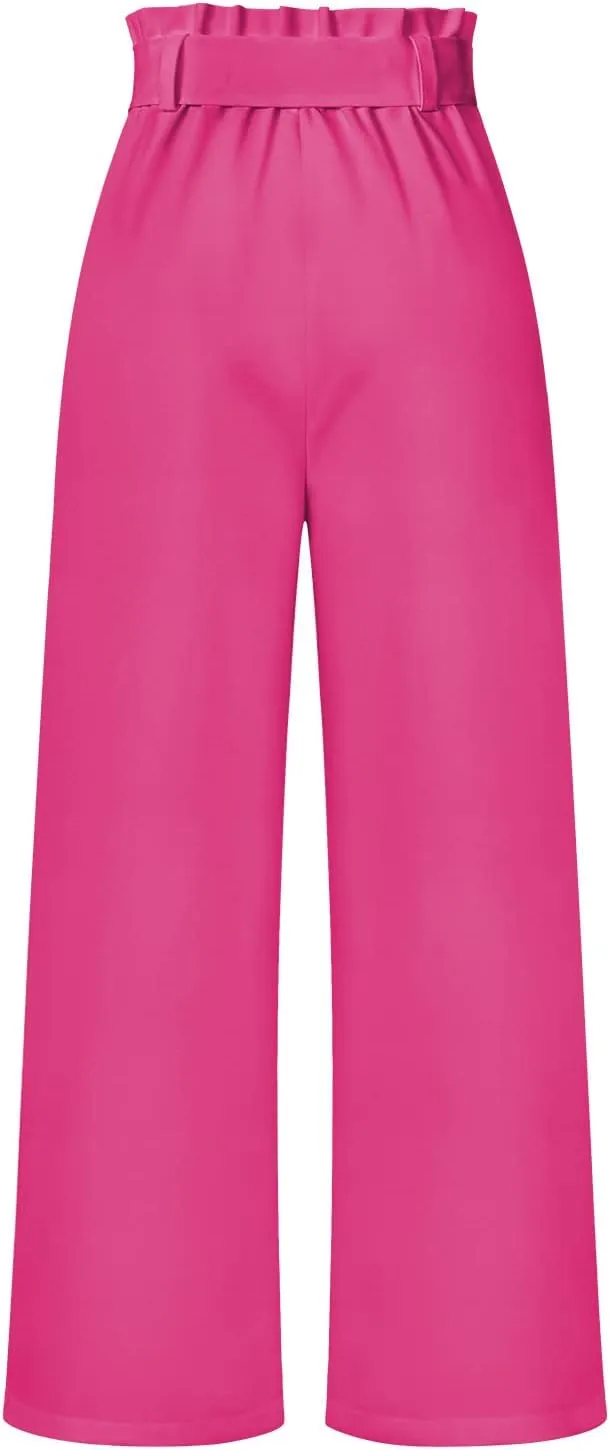 GUOLEZEEV High Waist Wide Leg Pants for Women Business Casual Outfits Dress Pants