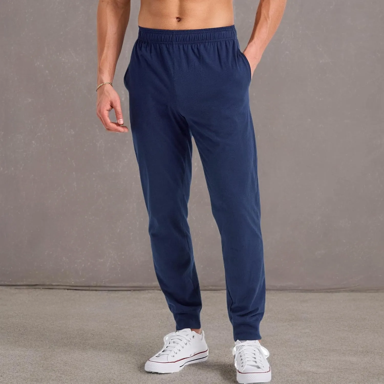 Hanes Originals Cotton Joggers, Jersey Sweatpants for Men with Pockets, 30" Inseam