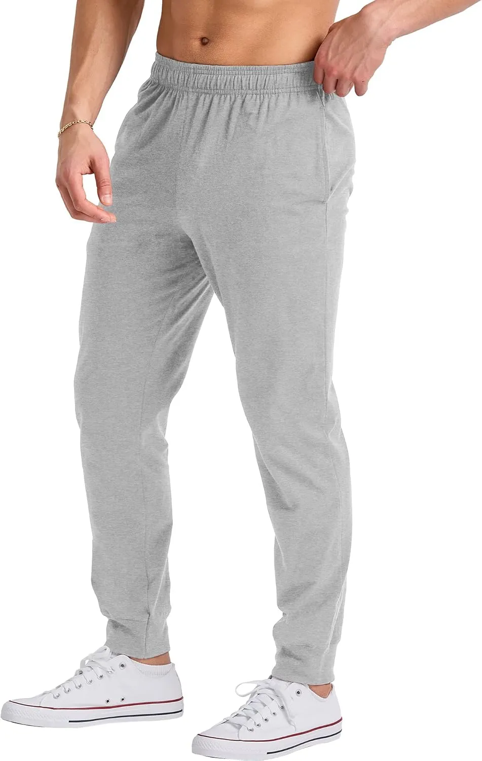 Hanes Originals Cotton Joggers, Jersey Sweatpants for Men with Pockets, 30" Inseam