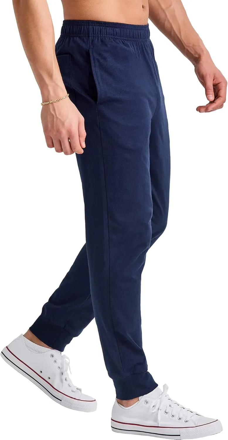 Hanes Originals Cotton Joggers, Jersey Sweatpants for Men with Pockets, 30" Inseam