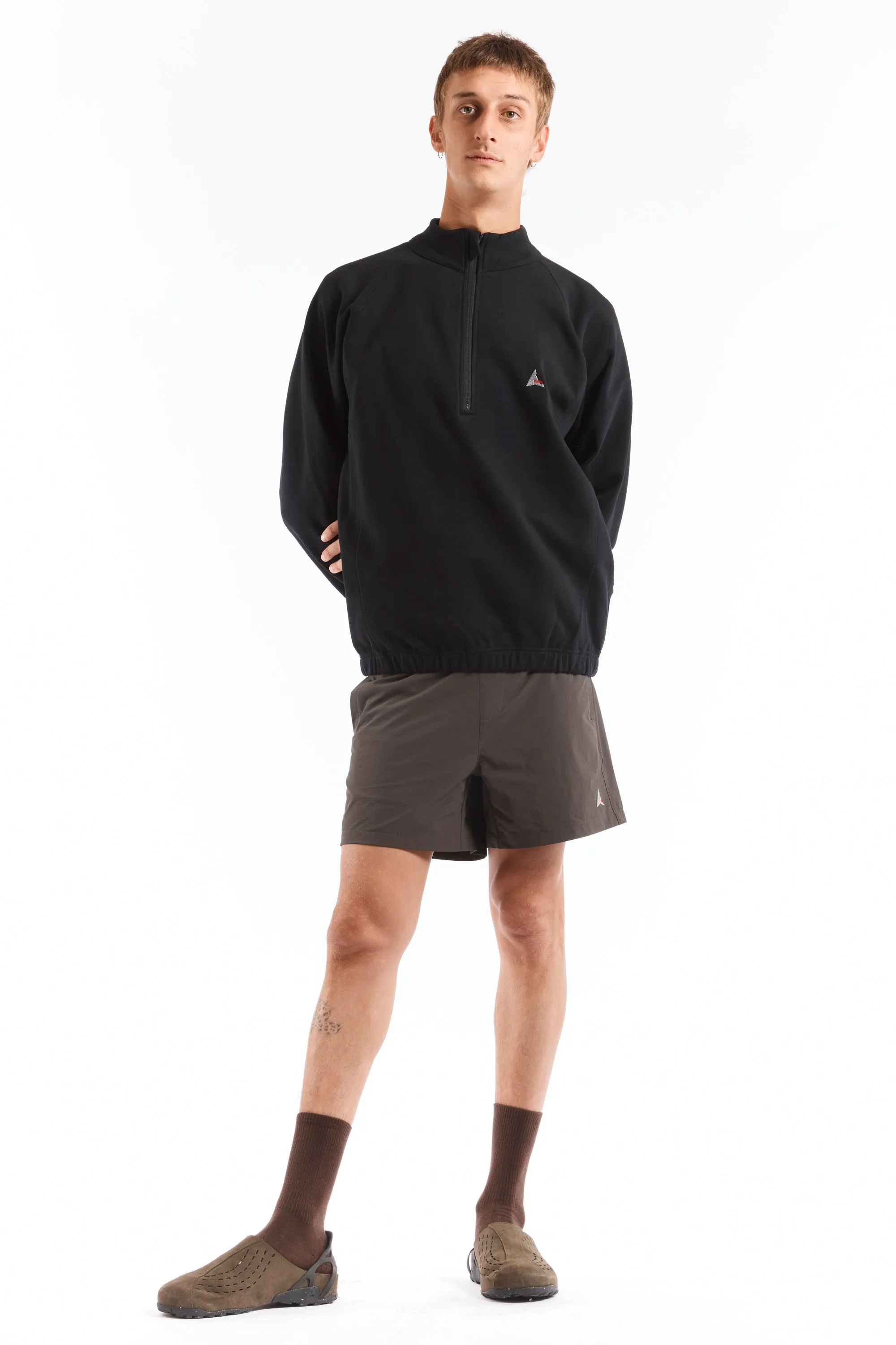Heavy Half Zip Black