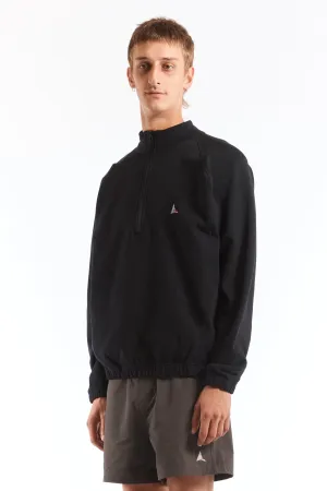 Heavy Half Zip Black