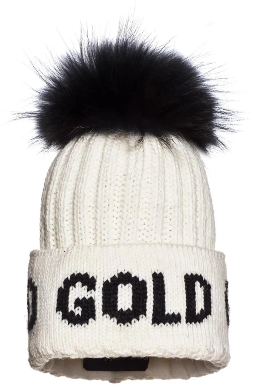 Hodd Beanie Real Pom White
