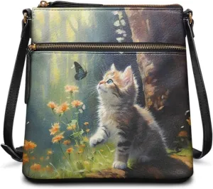 HUGS IDEA Crossbody Bag for Women Leather Handbag Sling Bag Large Hobo Bag Cell Phone Bag