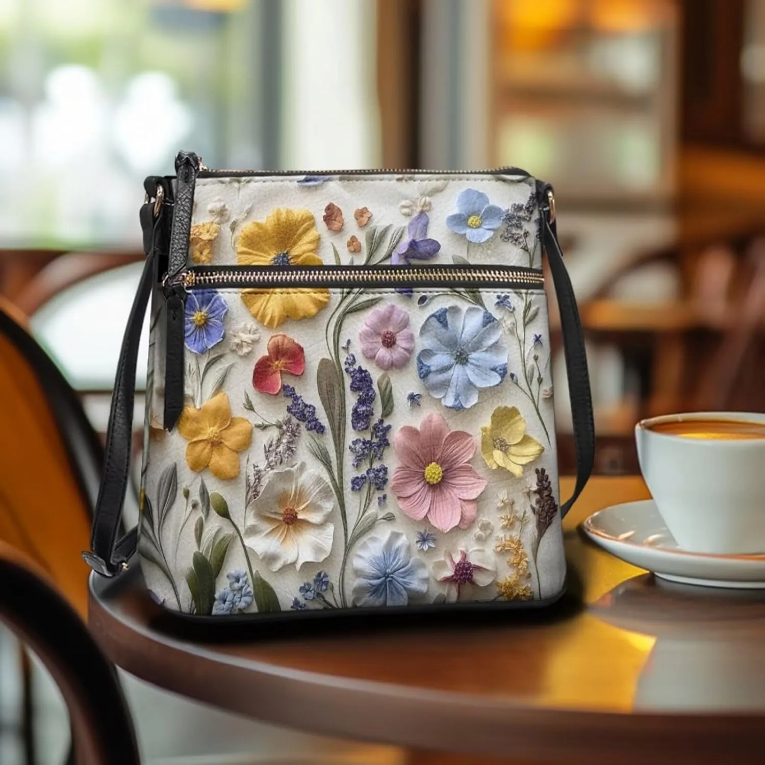 HUGS IDEA Crossbody Bag for Women Leather Handbag Sling Bag Large Hobo Bag Cell Phone Bag