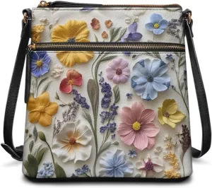 HUGS IDEA Crossbody Bag for Women Leather Handbag Sling Bag Large Hobo Bag Cell Phone Bag