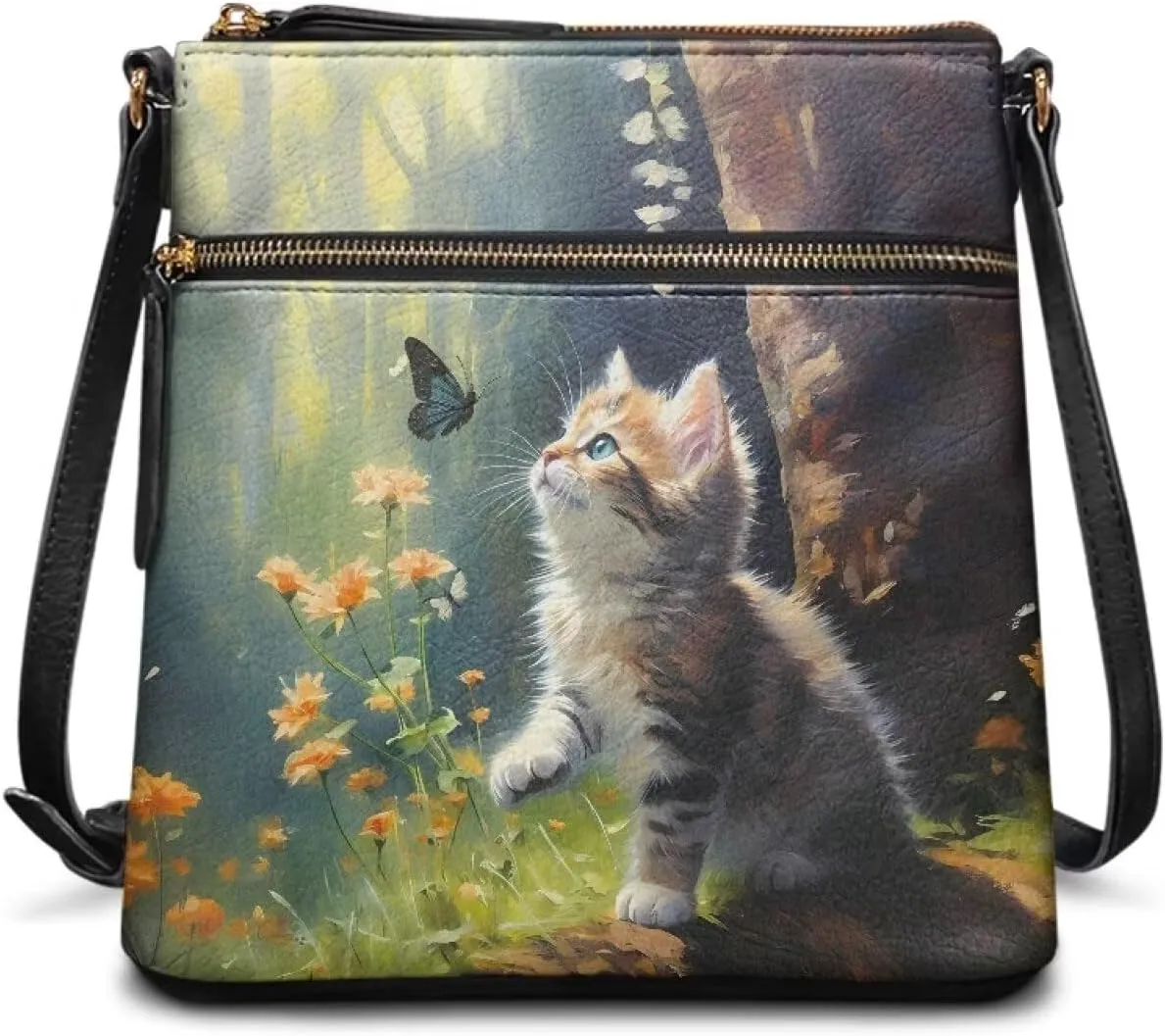 HUGS IDEA Crossbody Bag for Women Leather Handbag Sling Bag Large Hobo Bag Cell Phone Bag