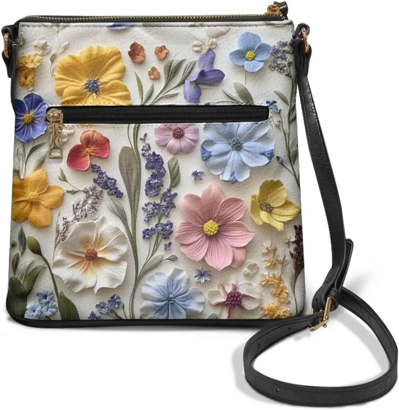 HUGS IDEA Crossbody Bag for Women Leather Handbag Sling Bag Large Hobo Bag Cell Phone Bag