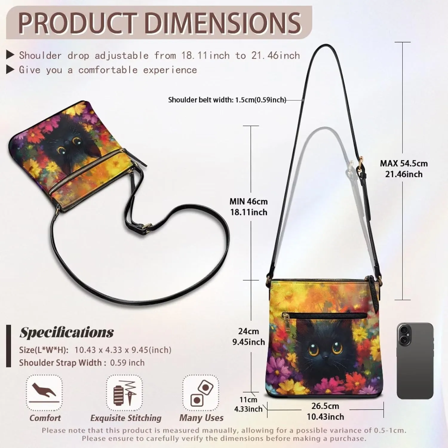 HUGS IDEA Crossbody Bag for Women Leather Handbag Sling Bag Large Hobo Bag Cell Phone Bag