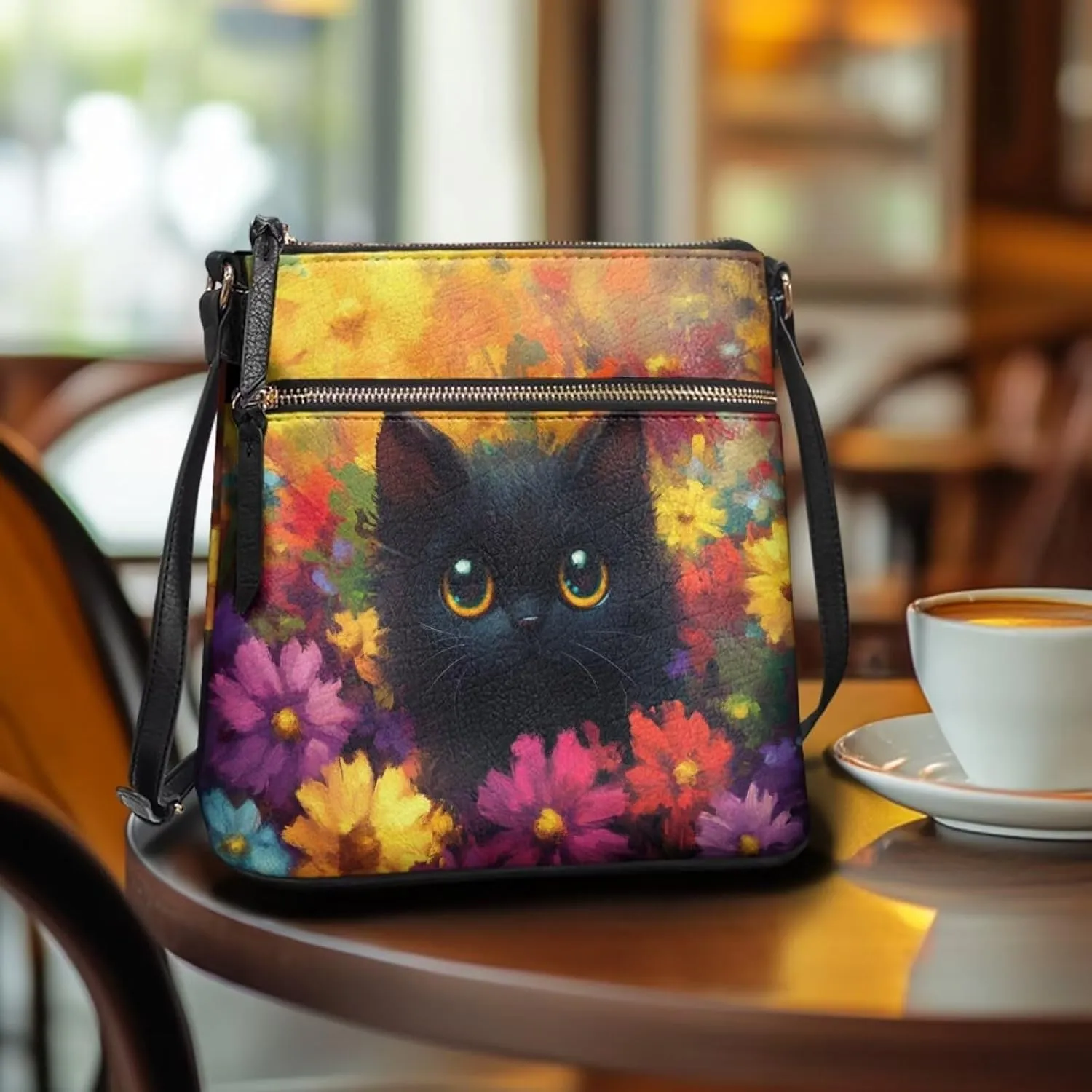 HUGS IDEA Crossbody Bag for Women Leather Handbag Sling Bag Large Hobo Bag Cell Phone Bag