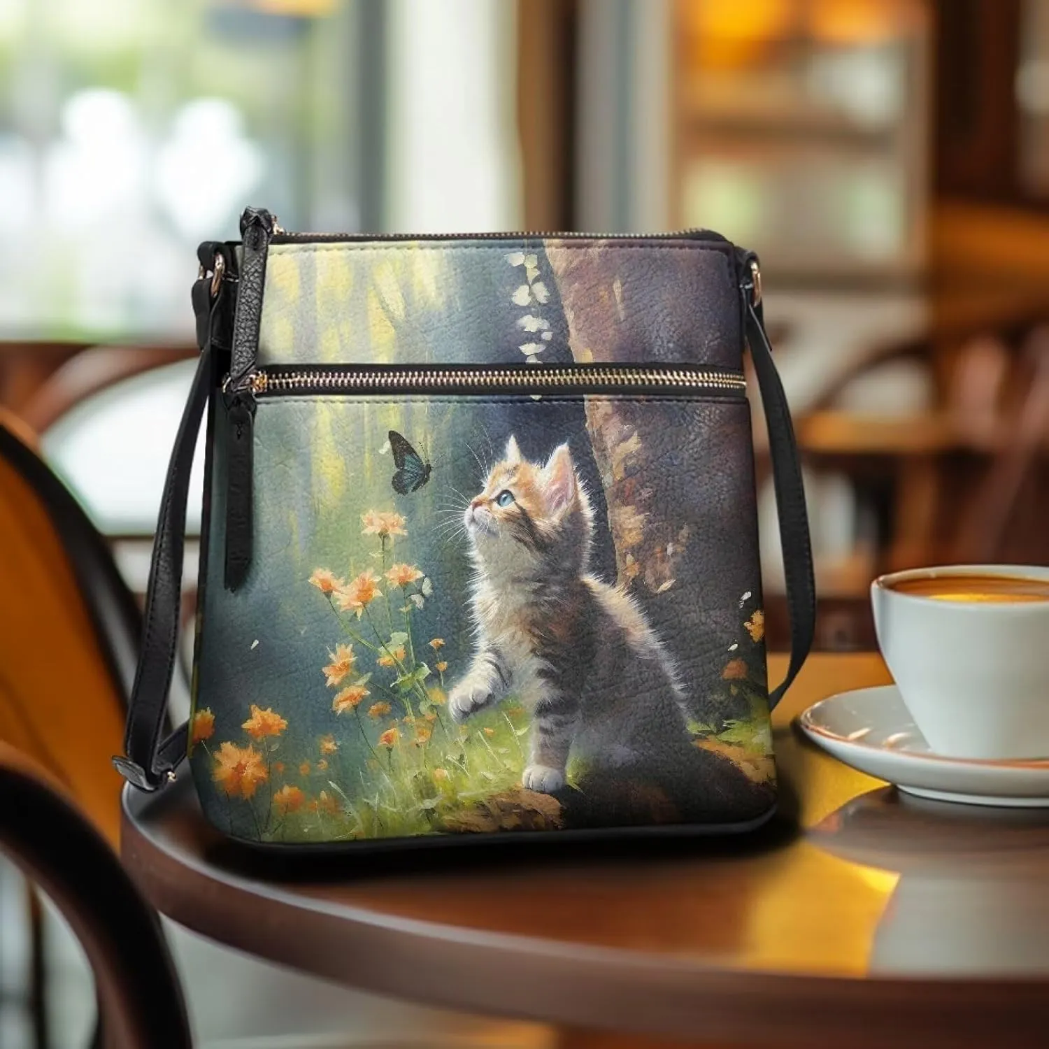 HUGS IDEA Crossbody Bag for Women Leather Handbag Sling Bag Large Hobo Bag Cell Phone Bag